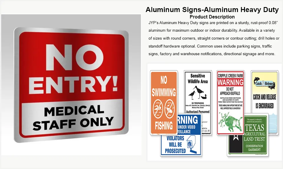 Aluminum Signs-Aluminum Heavy Duty 