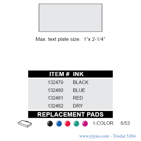 Customized 5204
Self Inking Stamp
