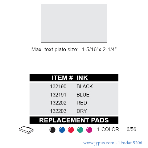 Customized 5206
Self Inking Stamp