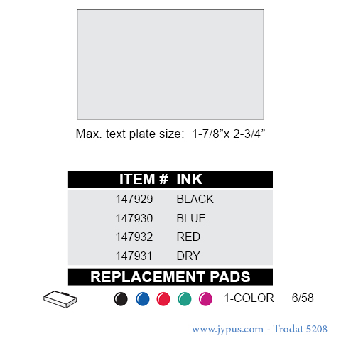 Customized 5208
Self Inking Stamp