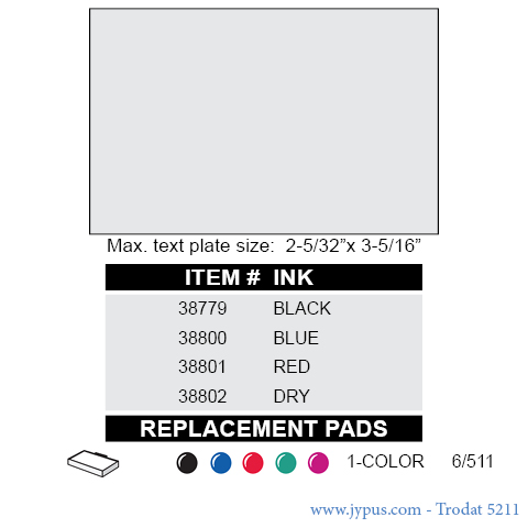 Customized 5211
Self Inking Stamp