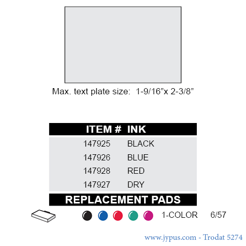 Customized 5274
Self Inking Stamp