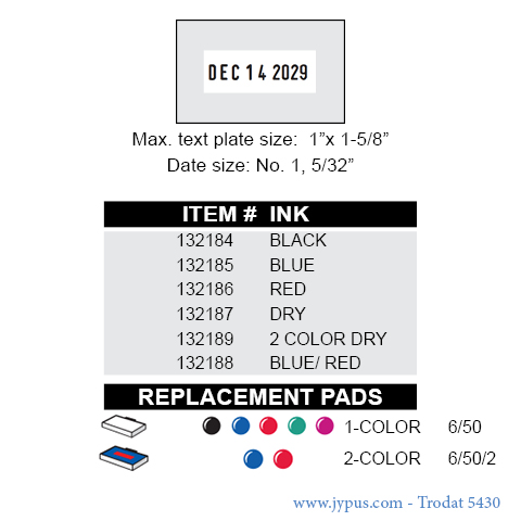 Customized 5430
Self Inking Date Stamp