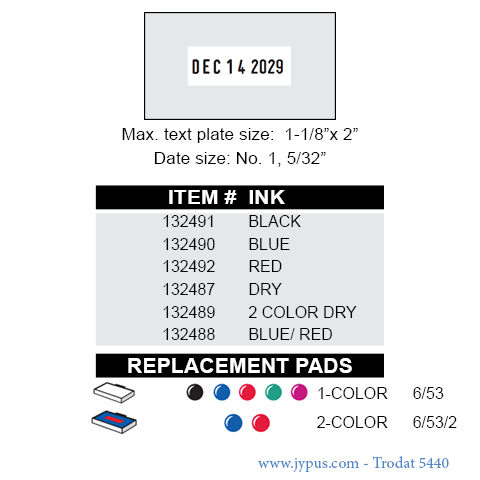 Customized 5440
Self Inking Date Stamp