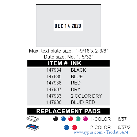 Customized 5474
Self Inking Date Stamp