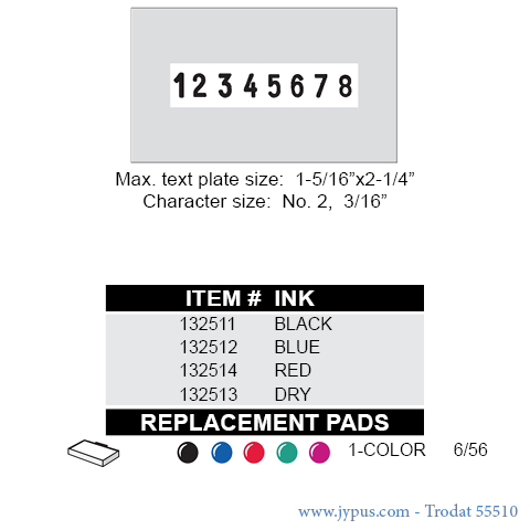 Customized 55510 PL Self Inking Number Stamp