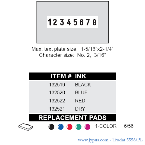 Customized 5558 PL Self Inking Number Stamp