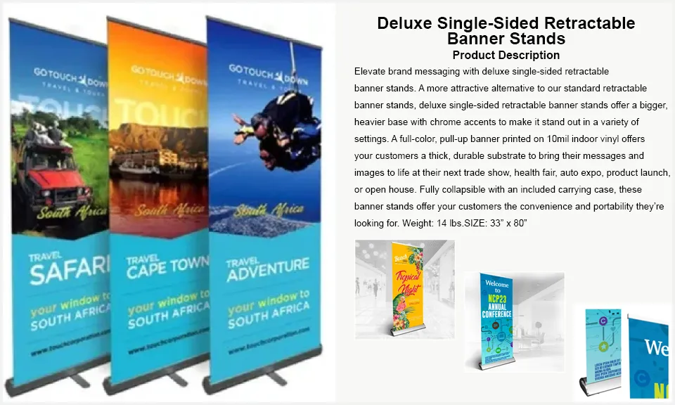 Deluxe Single-Sided Retractable Banner Stands