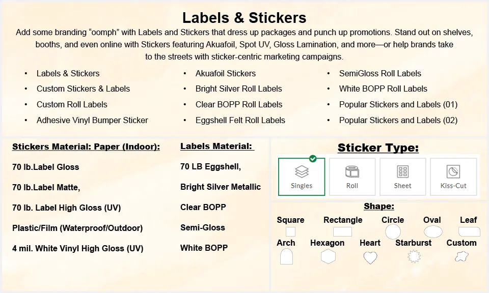 Roll Labels & Stickers
