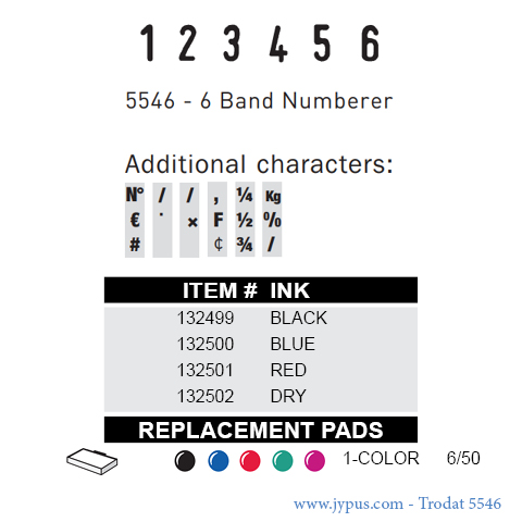 Trodat Professional 5546
Self Inking Number Stamp