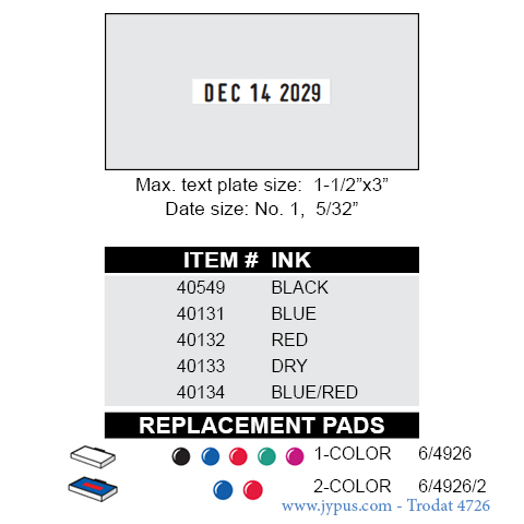 Customized Self Inking Date Stamp 4726