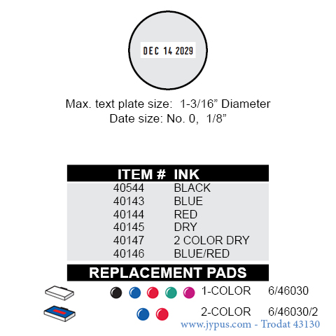 Customized Self Inking Date Stamp 46130
