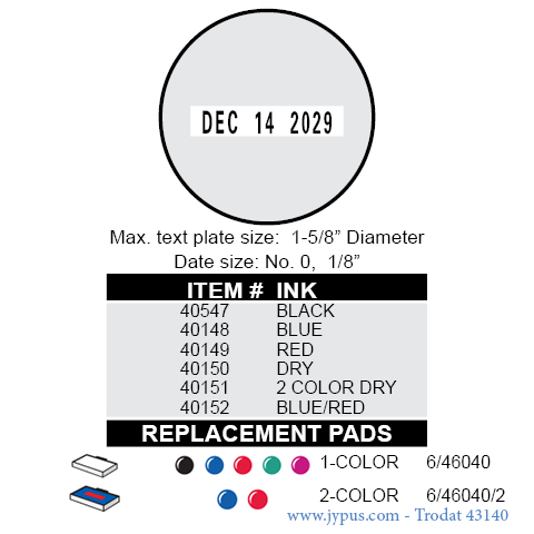 Customized Self Inking Date Stamp 46140