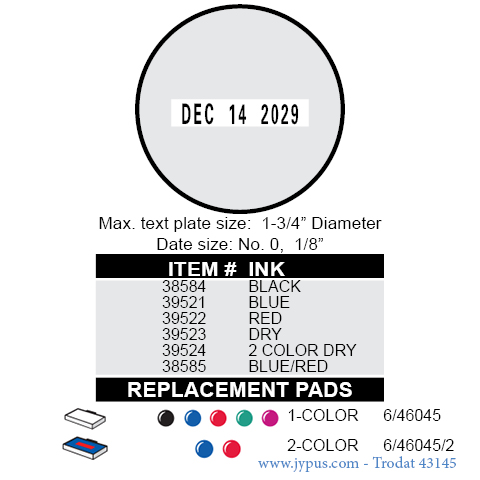 Customized Self Inking Date Stamp 46145