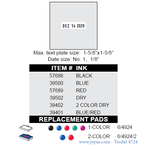 Customized Self Inking Date Stamp 4724