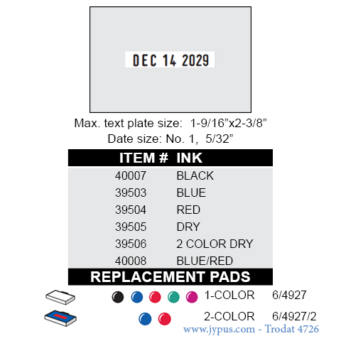 Customized Self Inking Date Stamp 4727