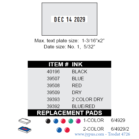 Customized Self Inking Date Stamp 4729