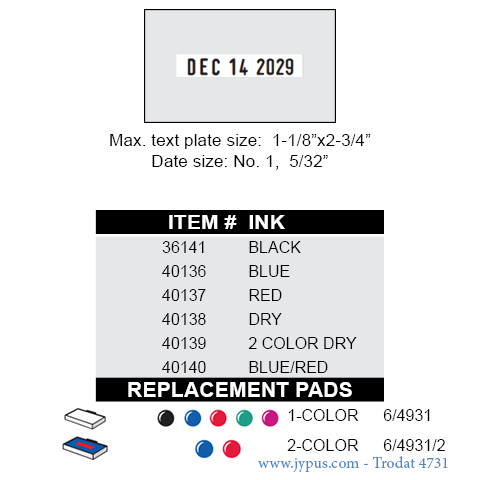 Customized Self Inking Date Stamp 4731