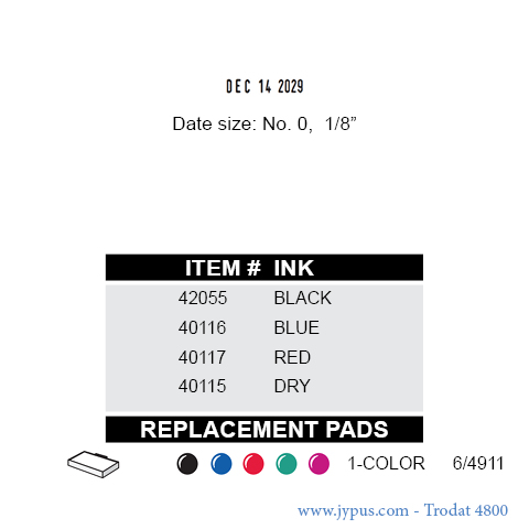 Customized Self Inking Date Stamp 4800