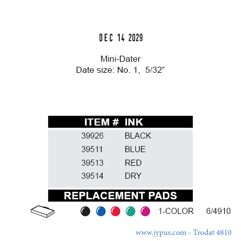 Customized Self Inking Date Stamp 4810