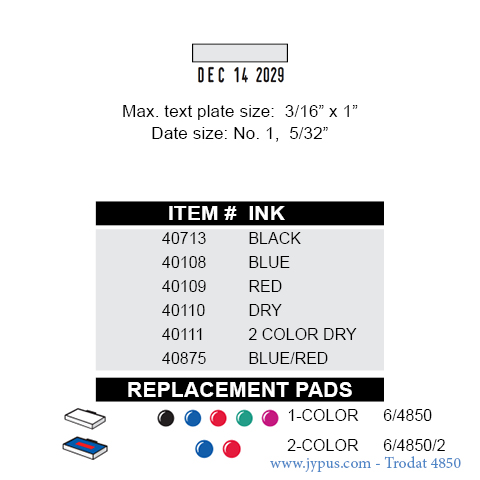Customized Self Inking Date Stamp 4850