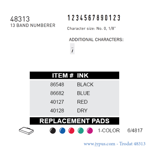 Customized Self Inking Number Stamp 48313