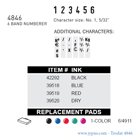 Customized Self Inking Number Stamp 4846