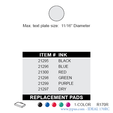 Customized Self Inking Text Stamp IDEAL 170RC