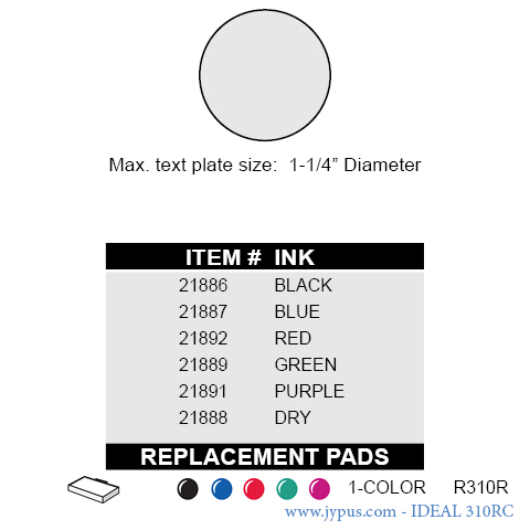 Customized Self Inking Text Stamp IDEAL 310RC