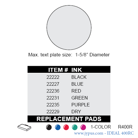 Customized Self Inking Text Stamp IDEAL 400RC