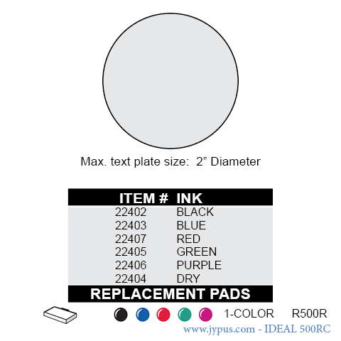 Customized Self Inking Text Stamp IDEAL 500RC