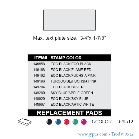 Customized Trodat Pocket Printy Text Stamp 9512