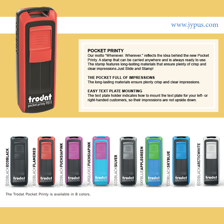 image of Trodat Pocket Printy Text Stamp