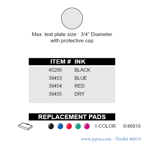 Customized Trodat Self Inking Text Stamp 46019