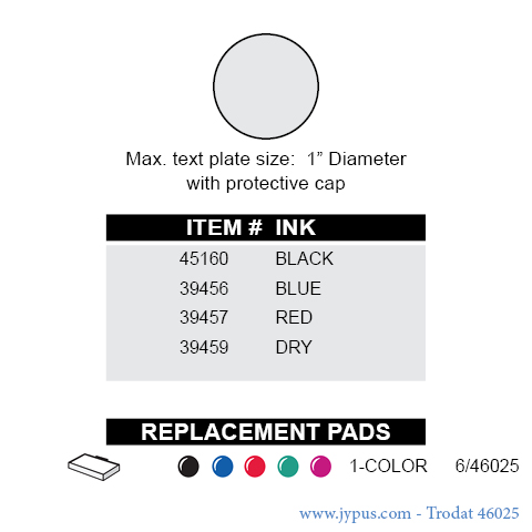 Customized Trodat Self Inking Text Stamp 46025