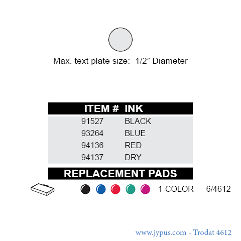 Customized Trodat Self Inking Text Stamp 4612
