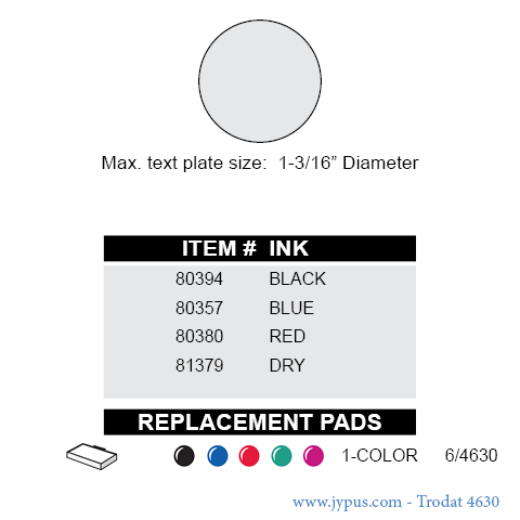 Customized Trodat Self Inking Text Stamp 4630