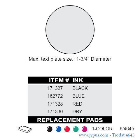 Customized Trodat Self Inking Text Stamp 4645