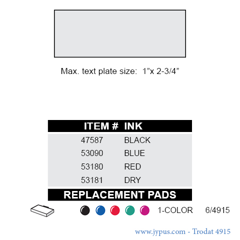 Customized Trodat Self Inking Text Stamp 4915