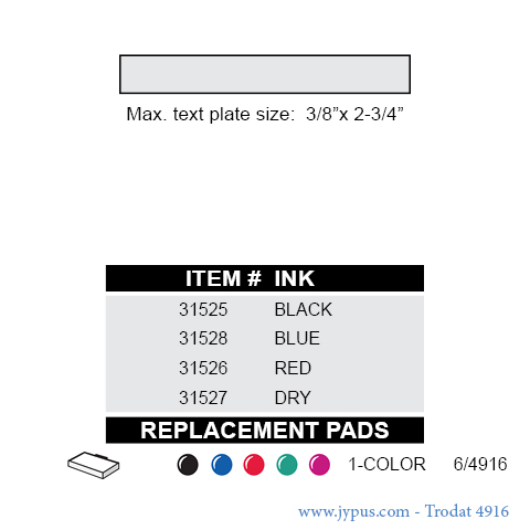Customized Trodat Self Inking Text Stamp 4916