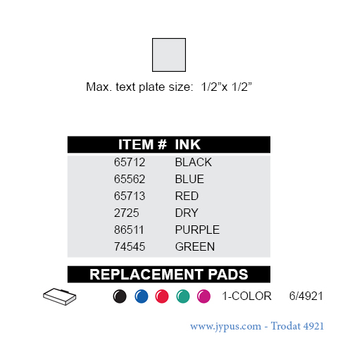 Customized Trodat Self Inking Text Stamp 4921