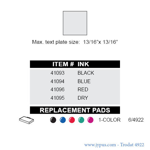 Customized Trodat Self Inking Text Stamp 4922