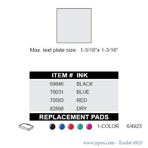 Customized Trodat Self Inking Text Stamp 4923