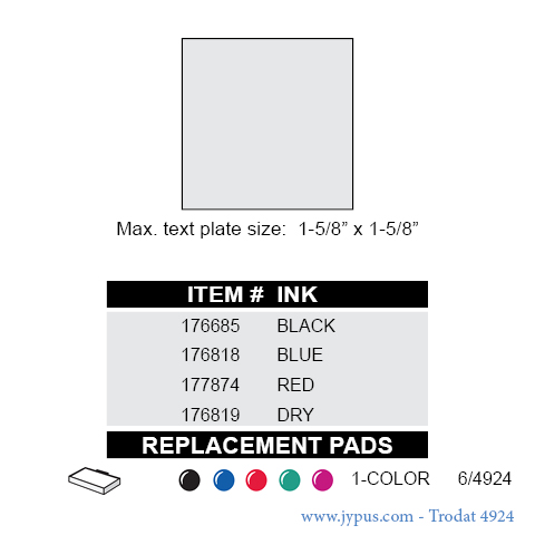 Customized Trodat Self Inking Text Stamp 4924