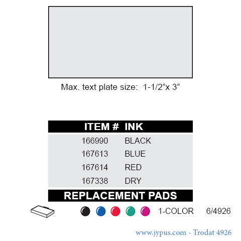 Customized Trodat Self Inking Text Stamp 4926