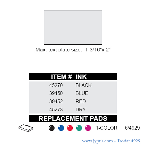 Customized Trodat Self Inking Text Stamp 4929