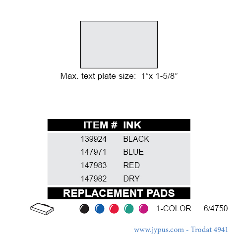 Customized Trodat Self Inking Text Stamp 4941