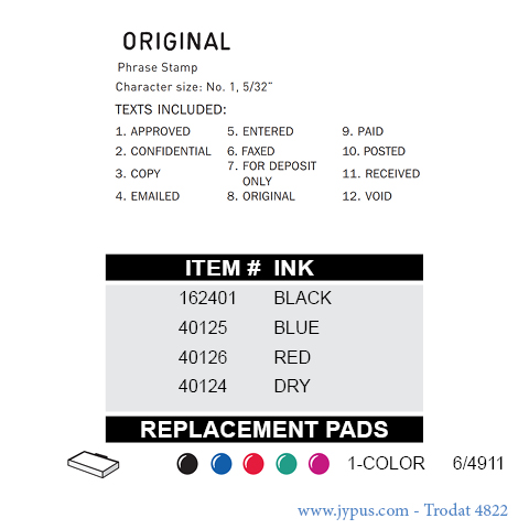 Trodat Self Inking Message Stamp 4822