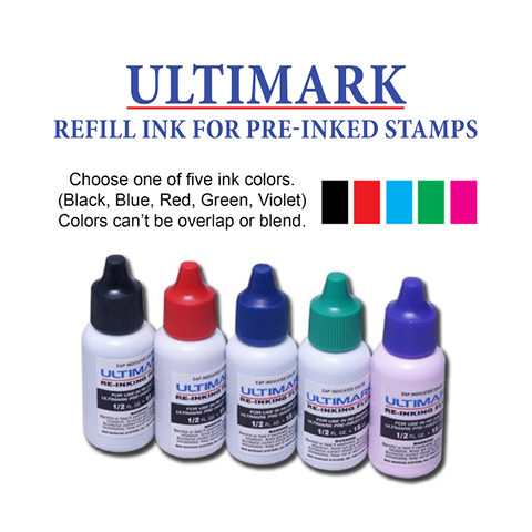 Ultimark Refill Ink For All Pre Inked Stamps
